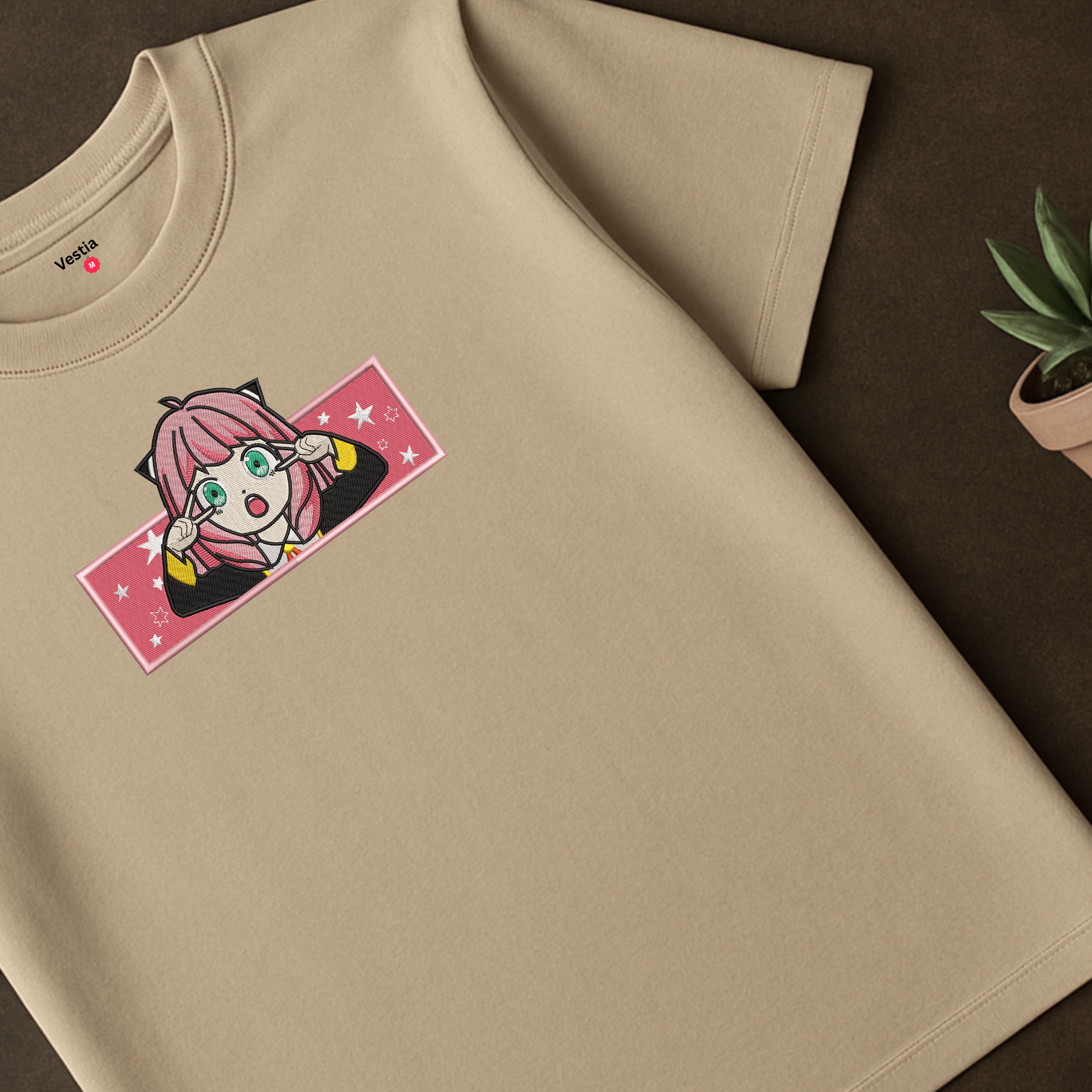 Nezuko Kamado Anime T-Shirt – Embroidery & DTF Combo | Demon Slayer Premium Tee by Vestia