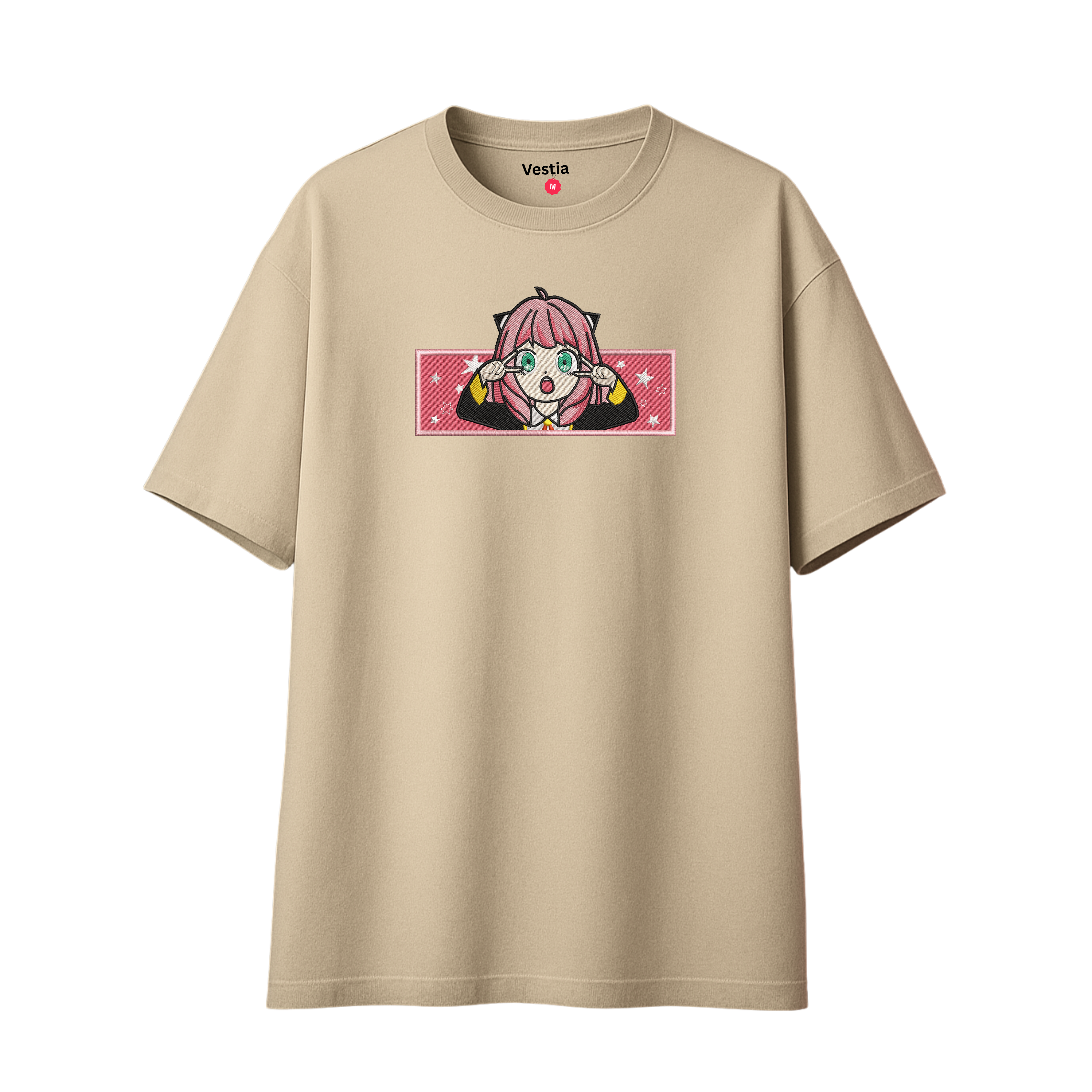 Nezuko Kamado Anime T-Shirt – Embroidery & DTF Combo | Demon Slayer Premium Tee by Vestia