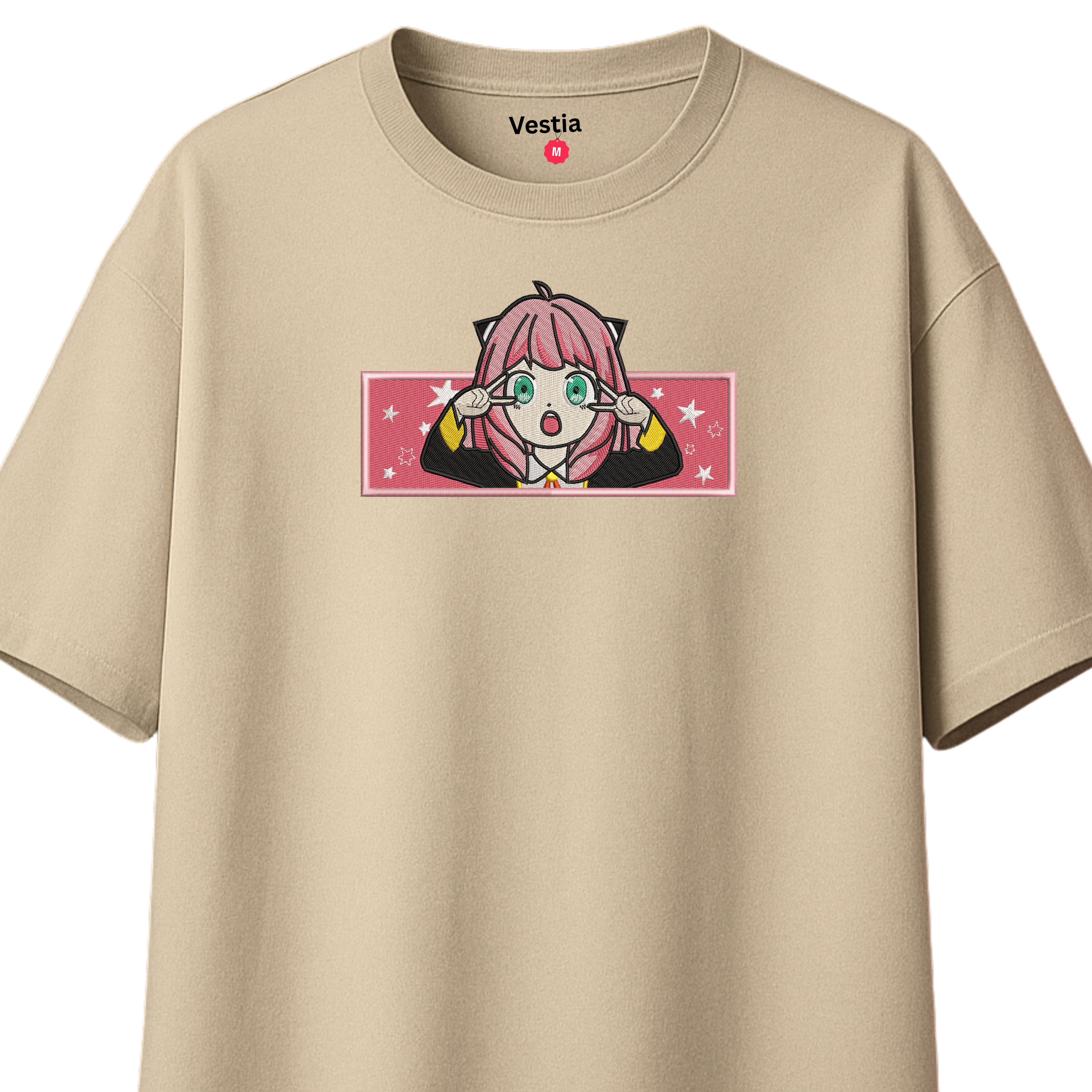 Nezuko Kamado Anime T-Shirt – Embroidery & DTF Combo | Demon Slayer Premium Tee by Vestia